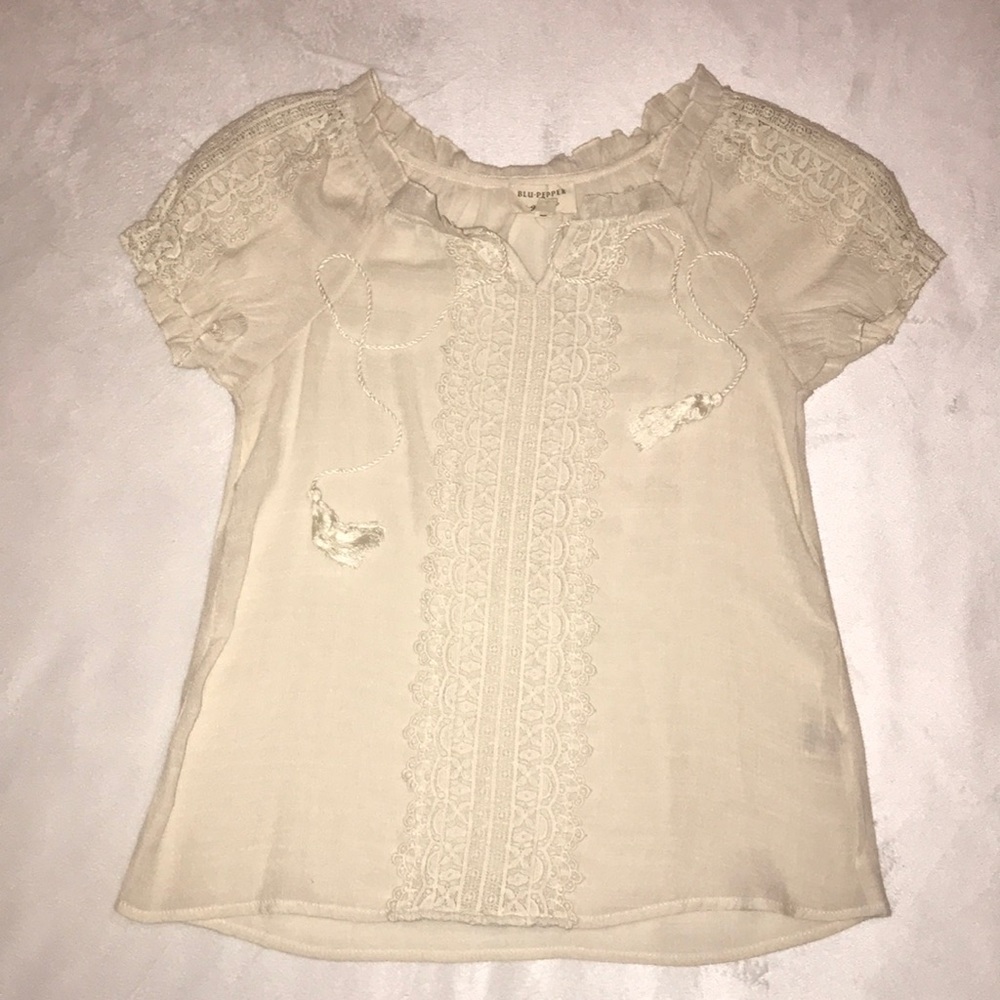 Girls off white blouse